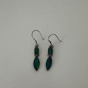 Elegant Green Dangle Earrings